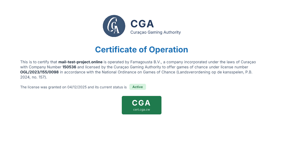 Certificate